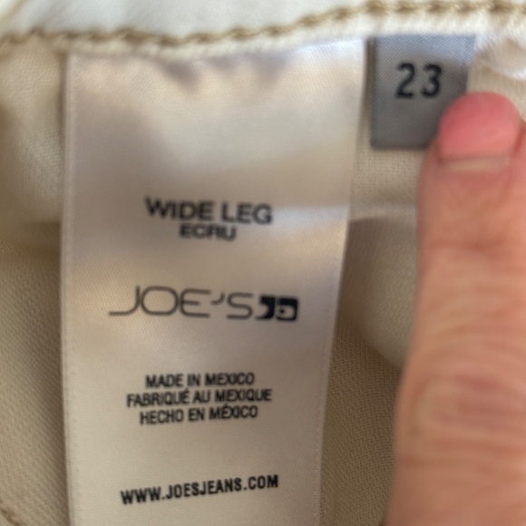Joe's Wide Leg High Waist Cream Denim Size 23 - Picture 4 of 4